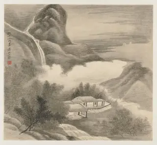 Album of Landscapes: Leaf 5, by Wang Gai, unspecified, 1677