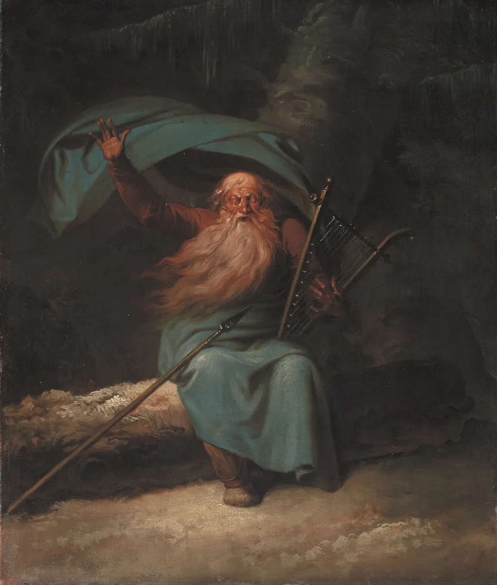 Ossian Singing His Swan Song, by Nicolai Abildgaard, oil, 1790