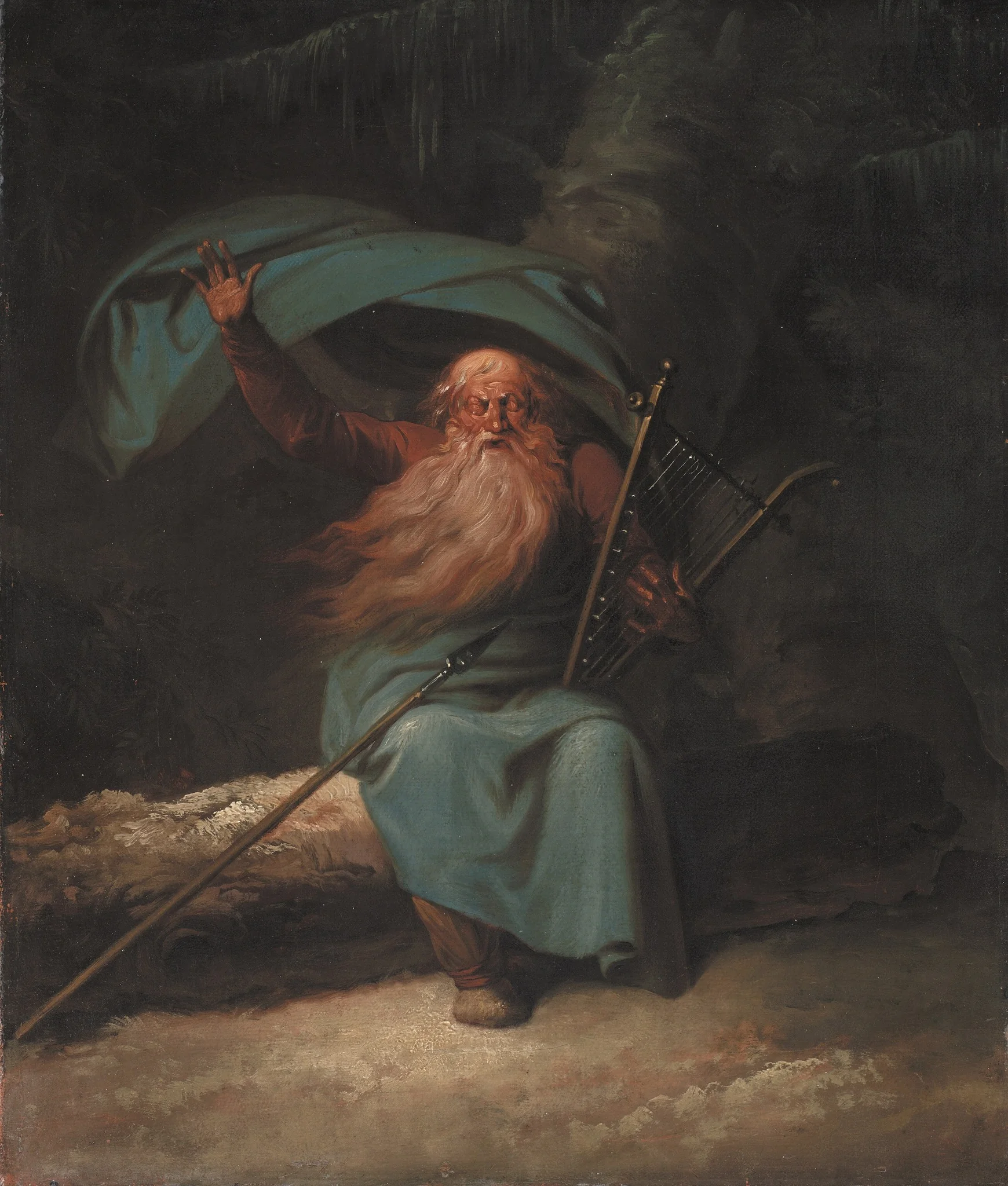 Ossian Singing His Swan Song, detail