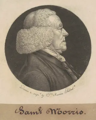 Samuel Morris, by Charles B. J. Févret de Saint-Mémin, ink, 1798