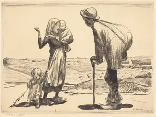 The Distant City (La ville lointaine), by Théophile Alexandre Steinlen, ink, 1914