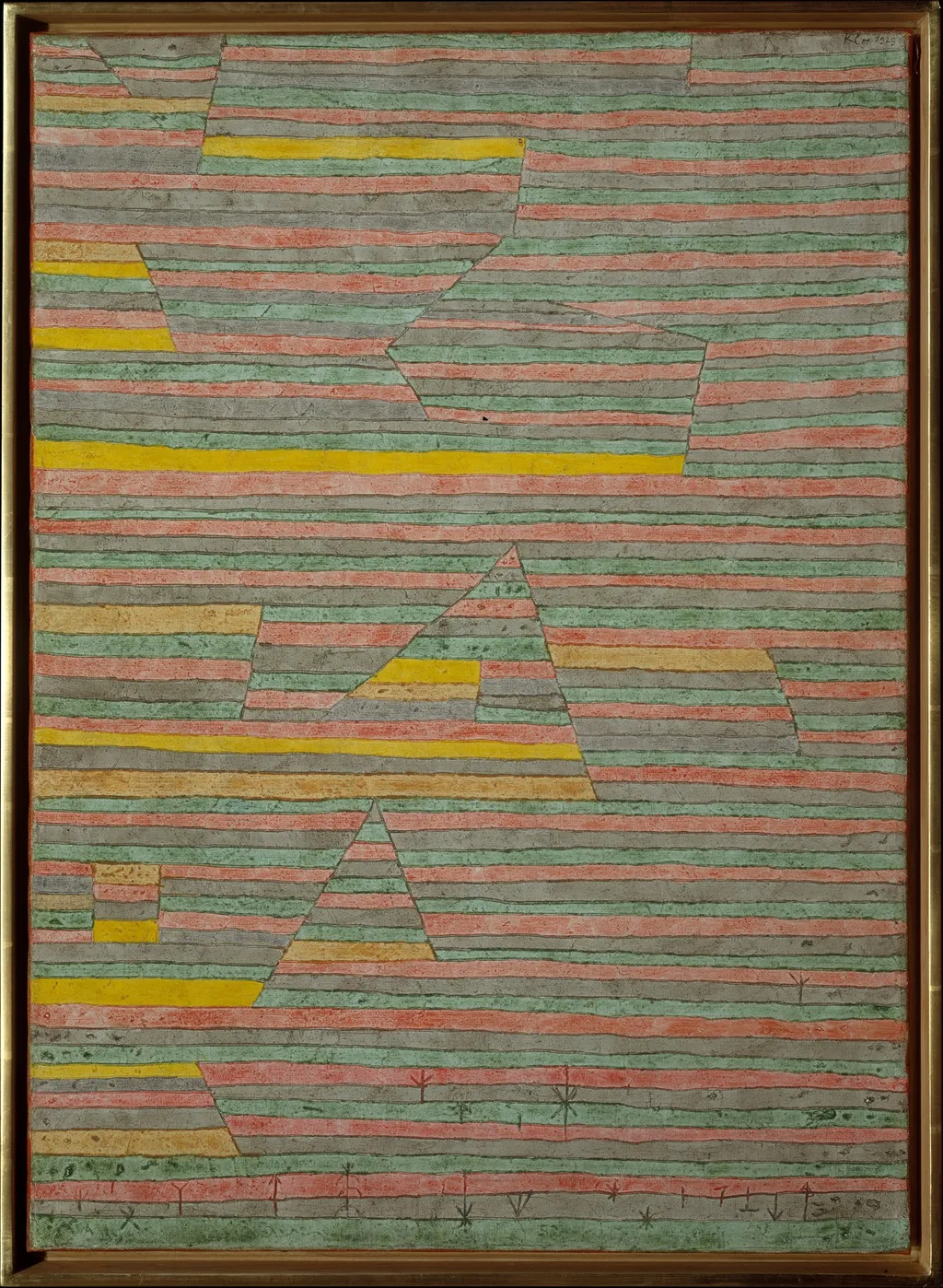 Monuments at G., by Paul Klee, watercolor, 1929