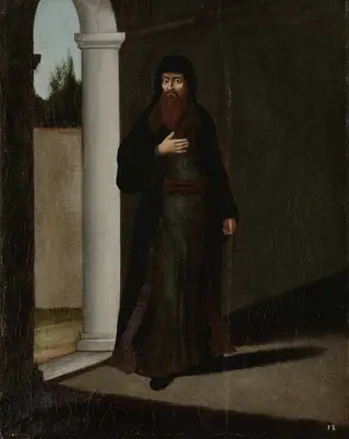 A Greek Priest, by Jean Baptiste Vanmour, oil, 1718