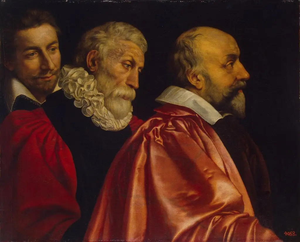 Group Portrait of Three Members of the Paris Council (fragment of the lost painting), by Frans Pourbus, the Younger, oil, 1616