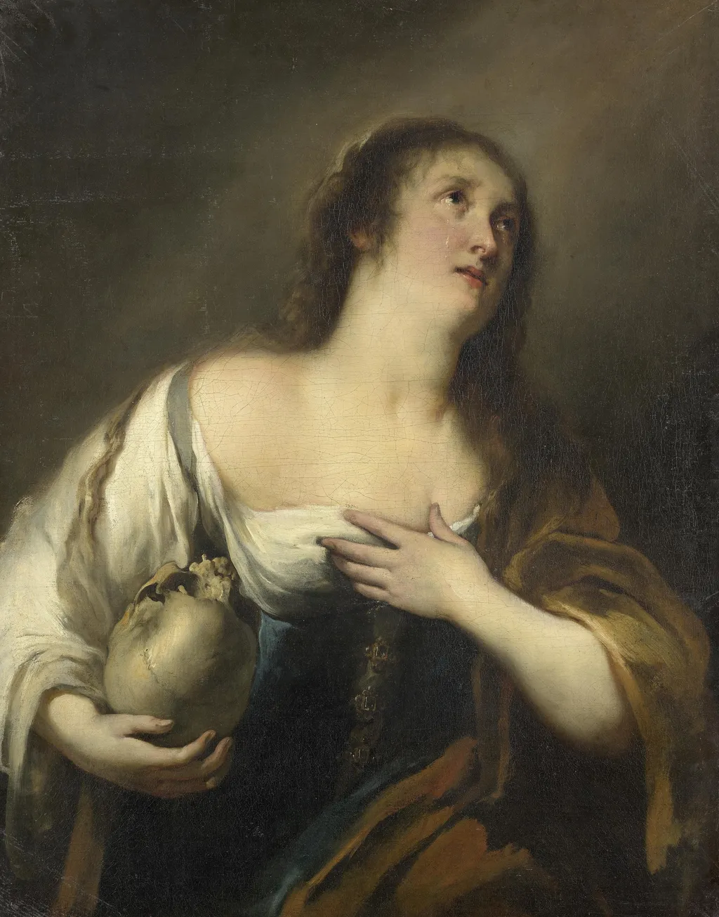 The Penitent Magdalene, by Giovanni Andrea de Ferrari, paint, 1635