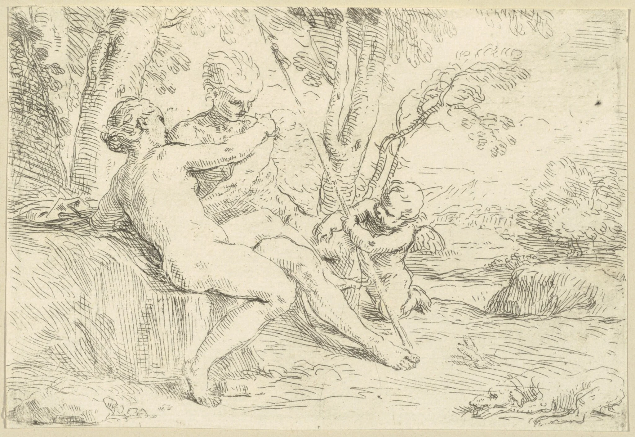 Venus and Adonis, detail