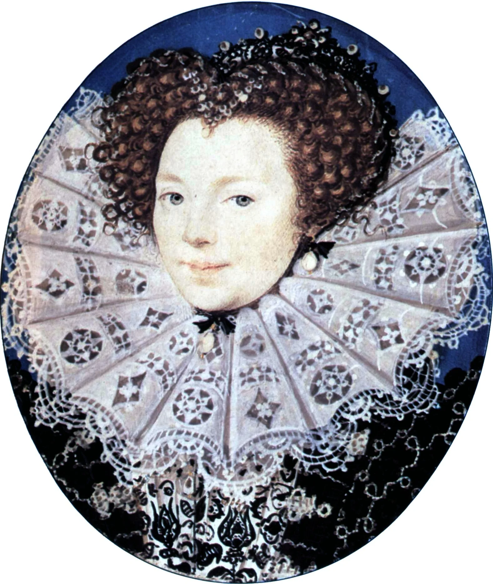 Portrait of an unknown woman, detail