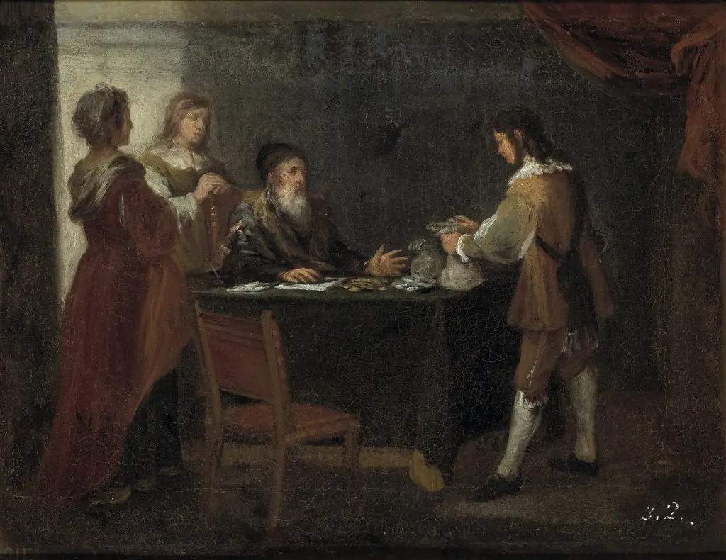The Prodigal Son receiving his Inheritance, by Bartolomé Esteban Murillo, oil, 1660