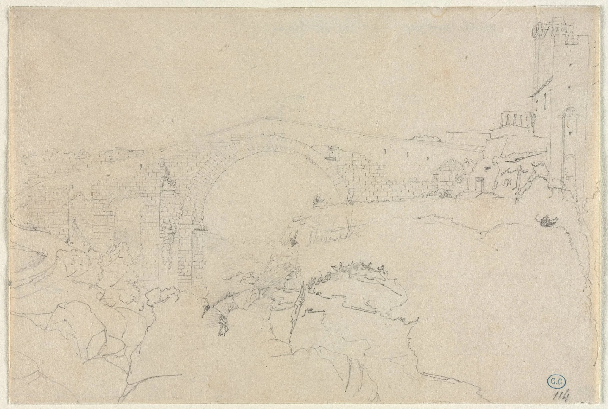 The Ponte dell'Abbadia at Vulci, detail