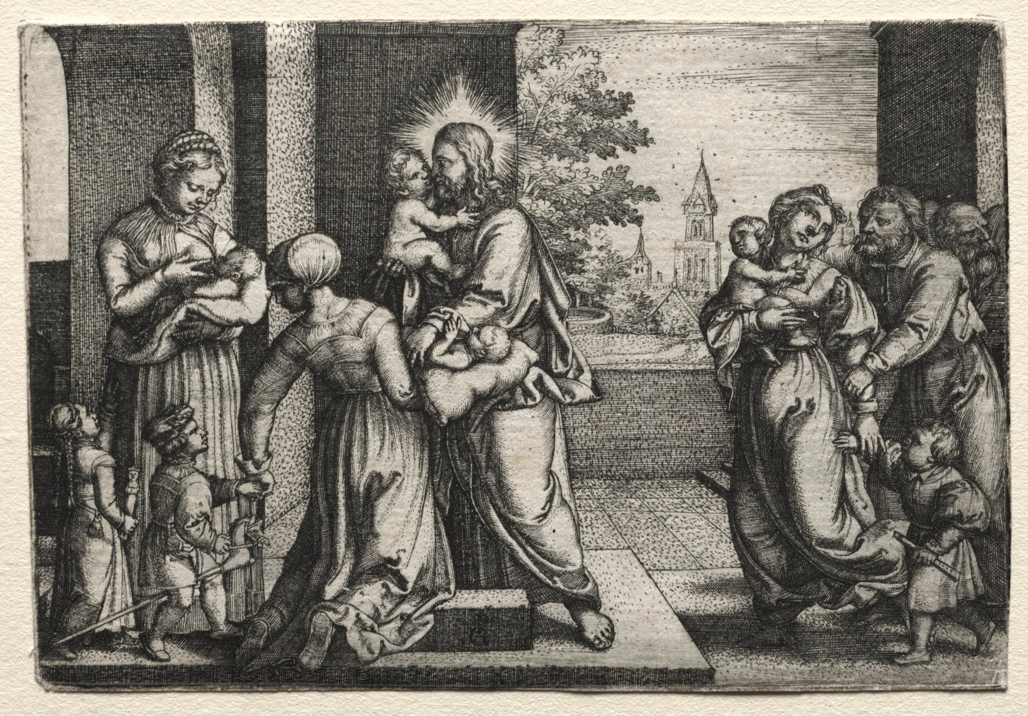 Christ with Little Children, detail