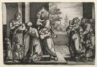 Christ with Little Children, by Georg Pencz, 1548