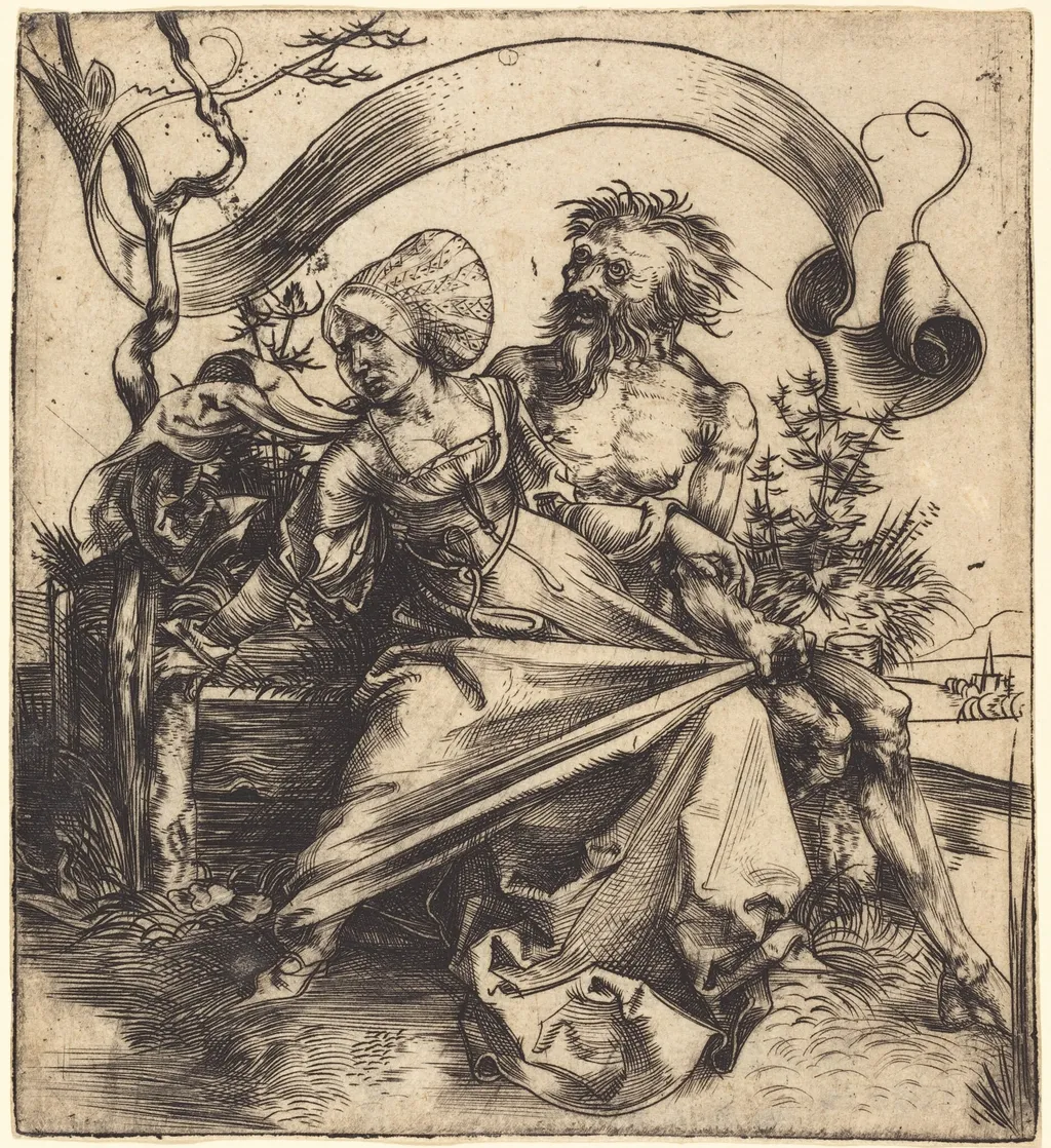 The Ravisher, by Albrecht Dürer, ink, 1495