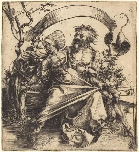 The Ravisher, by Albrecht Dürer, ink, 1495