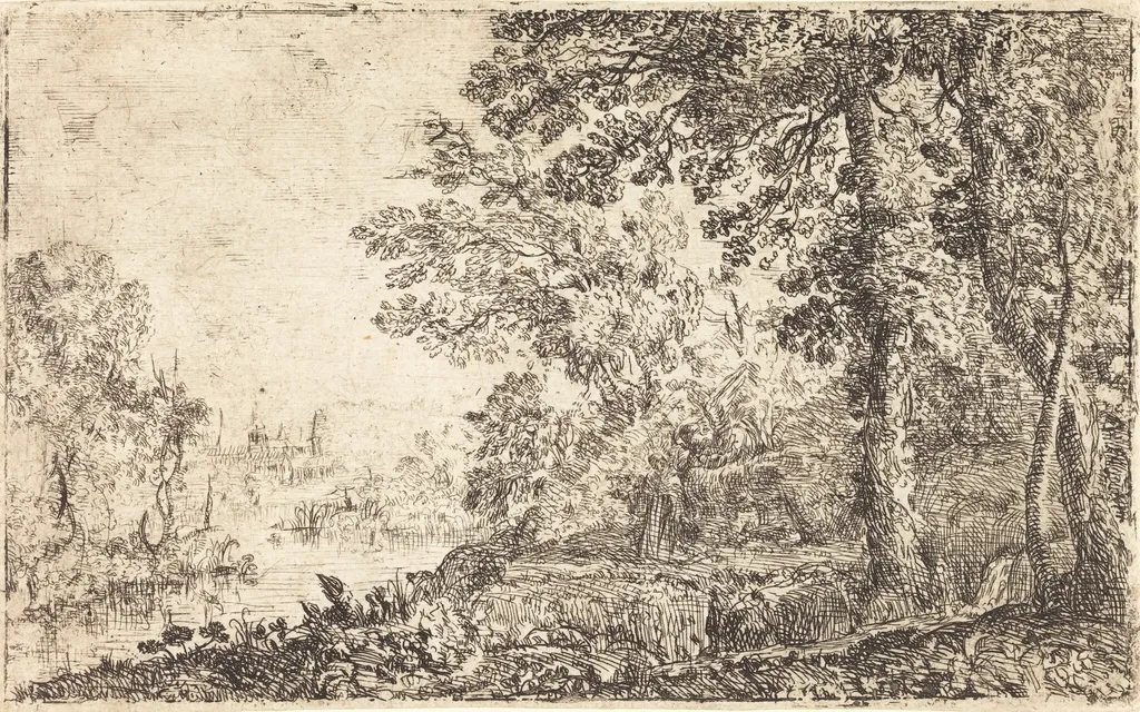 The Vision (L'apparition), by Claude Lorrain, ink, 1630