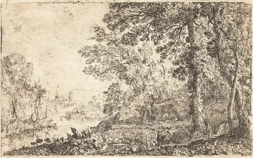 The Vision (L'apparition), by Claude Lorrain, ink, 1630