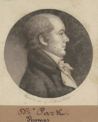 Thomas Parke, by Charles B. J. Févret de Saint-Mémin, ink, 1802