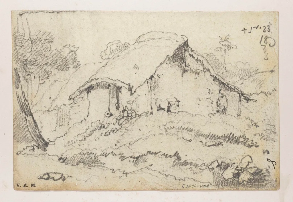 A village dwelling, Bengal, by George Chinnery, 12
