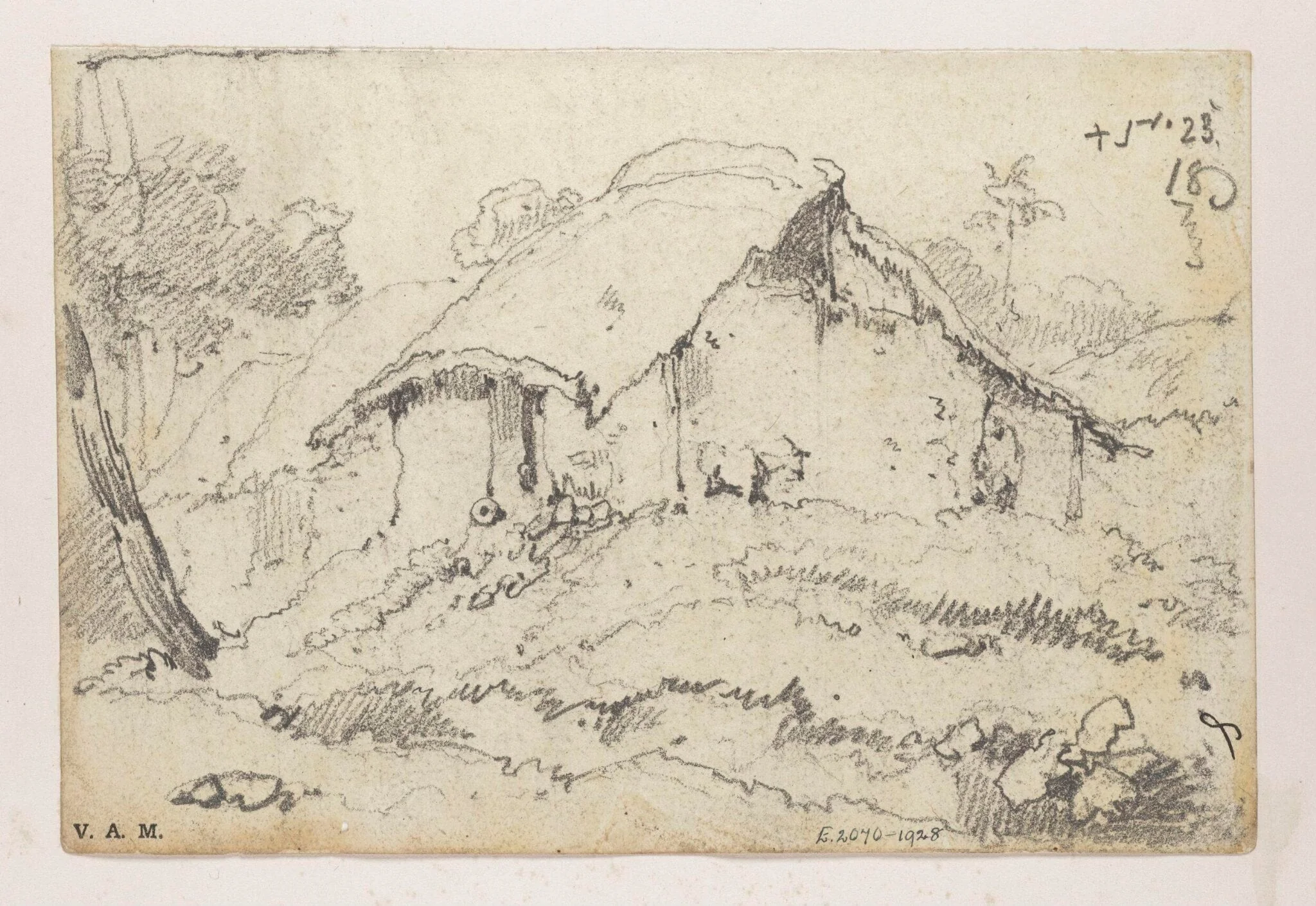 A village dwelling, Bengal, detail