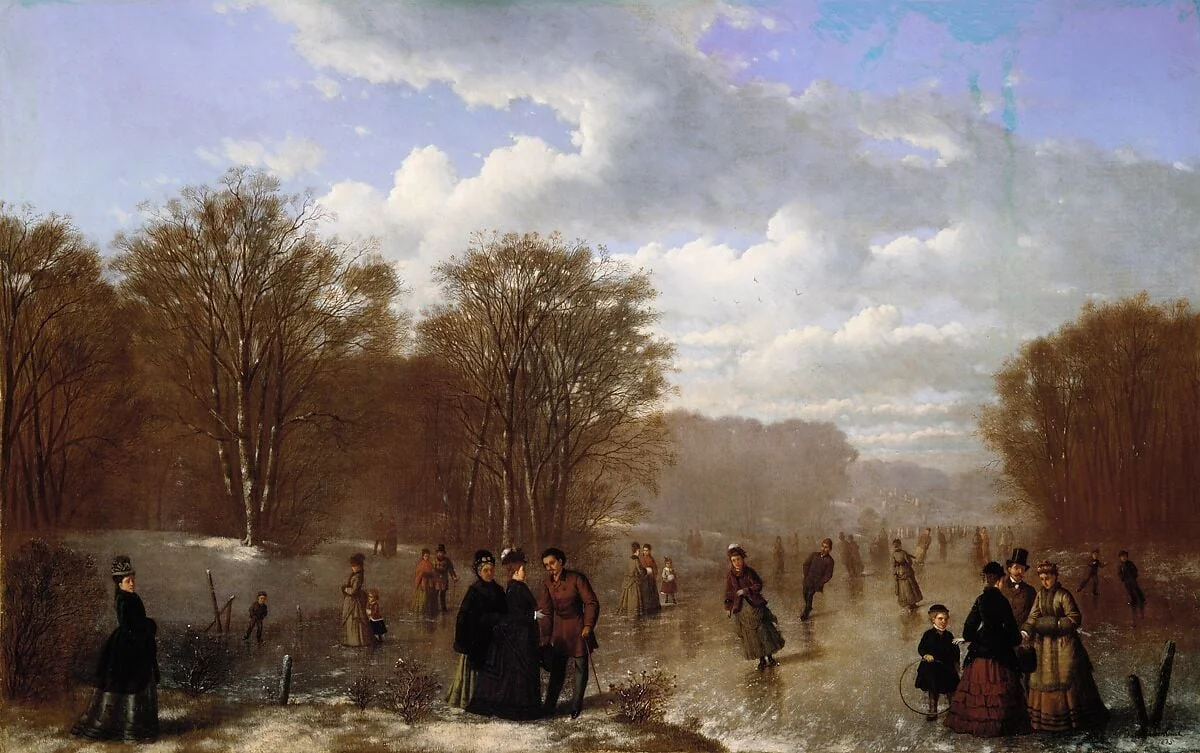 Skating on the Wissahickon, detail