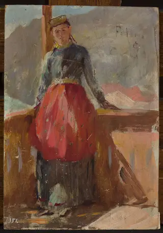 Tartar woman “Fathne”. From the journey to Crimea, by Jan Ciągliński, oil, 1894