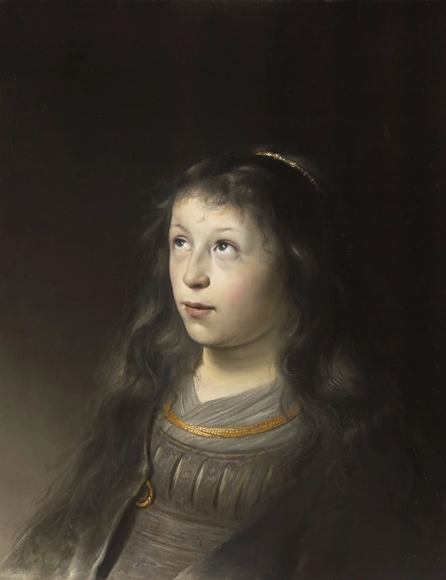 Head of a Young Girl, detail