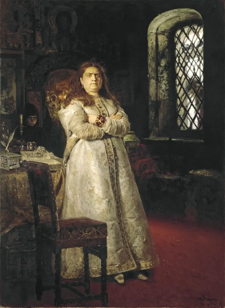 Grand Duchess Sofia at the Novodevichy Convent, by Ilya Repin, oil, 1890