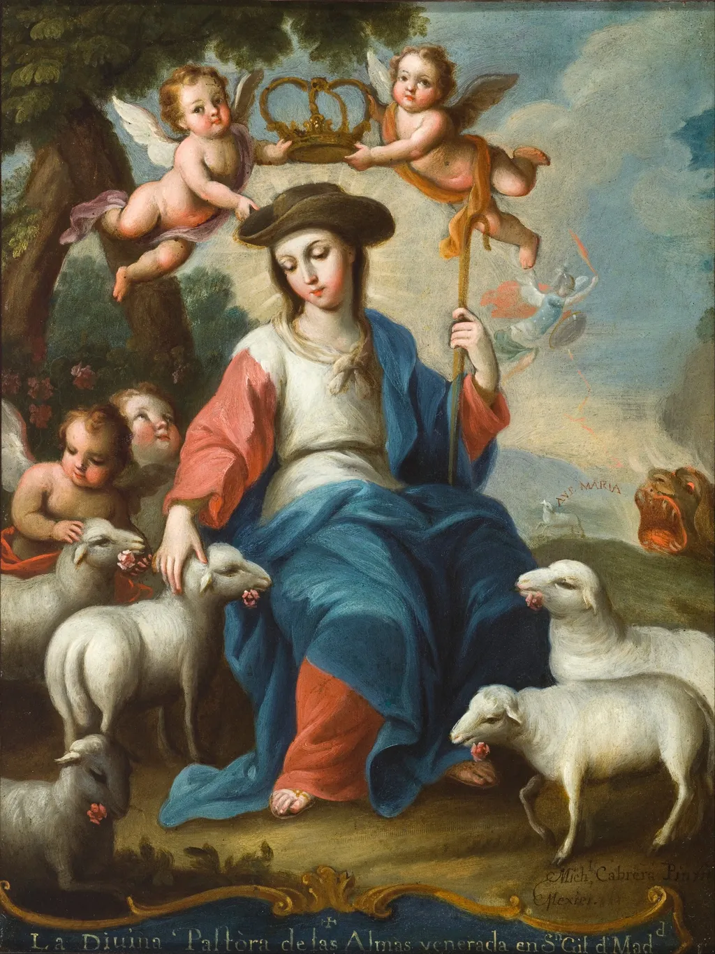 The Divine Shepherdess (La divina pastora), by Miguel Cabrera, unspecified, 1760