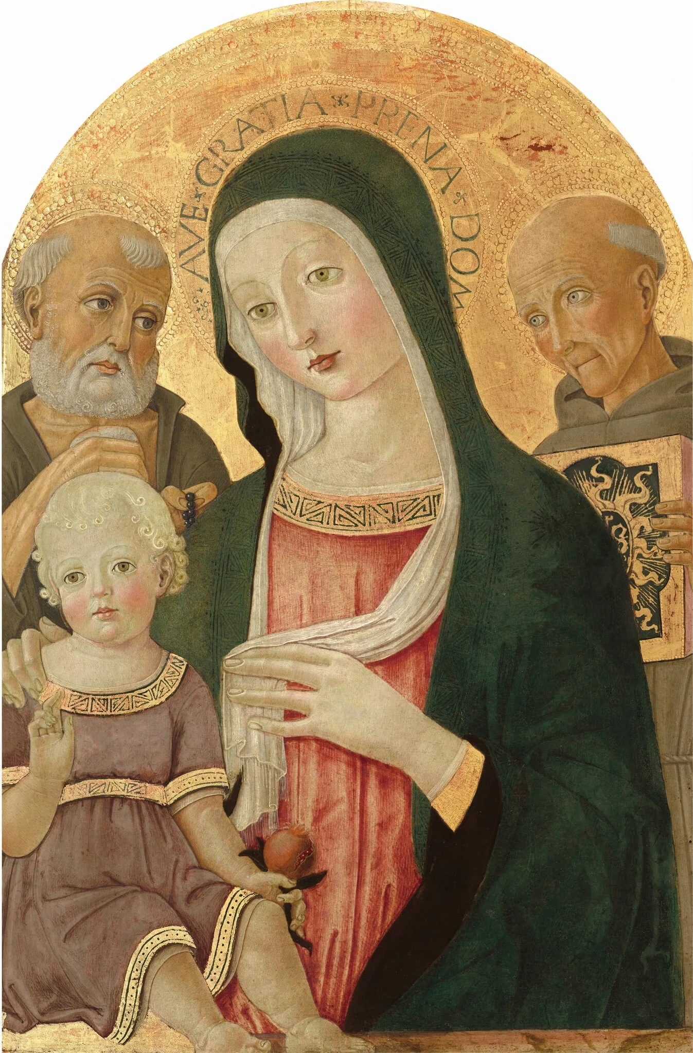Madonna and Child with Saint Jerome and Saint Bernardino of Siena, detail