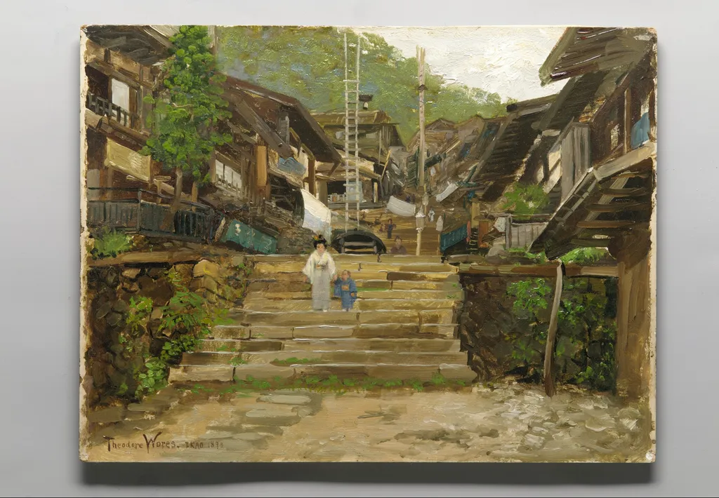 A Street in Ikao, by Theodore Wores, oil, 1898