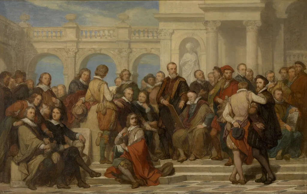 Painters and Sculptors, by Nicaise De Keyser, oil, 1860