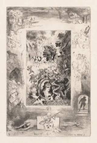 Letters from My Windmill:The Diligence of Beaucaire, by Félix-Hilaire Buhot, 1880