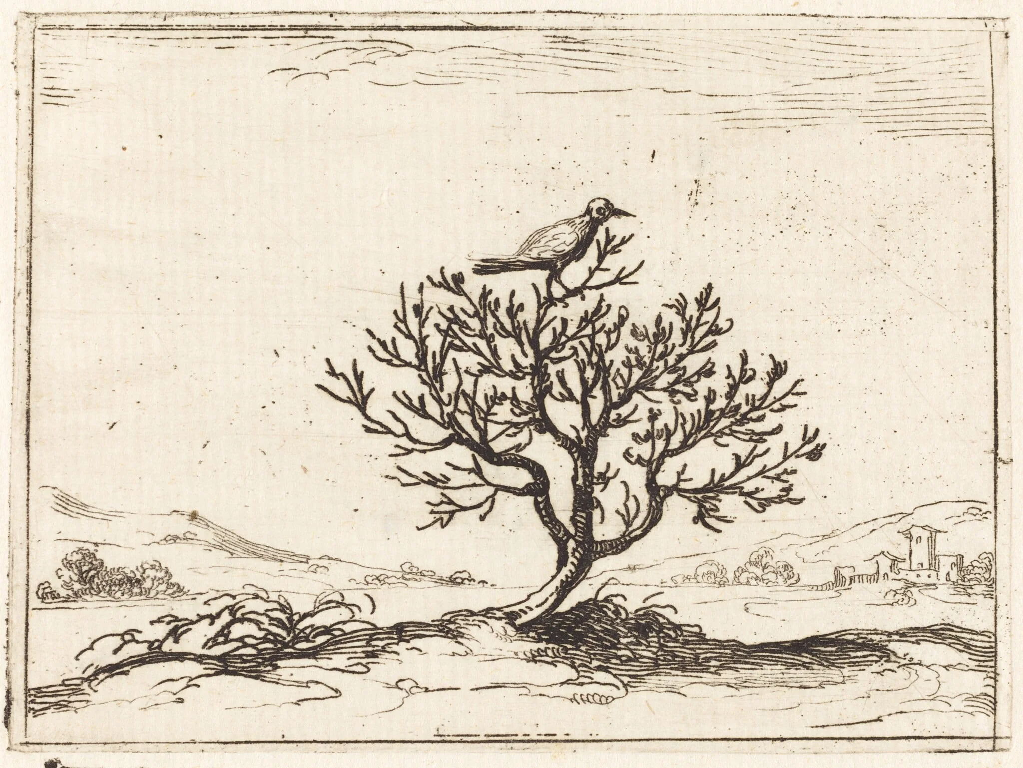 Nightingale in a Bush, detail