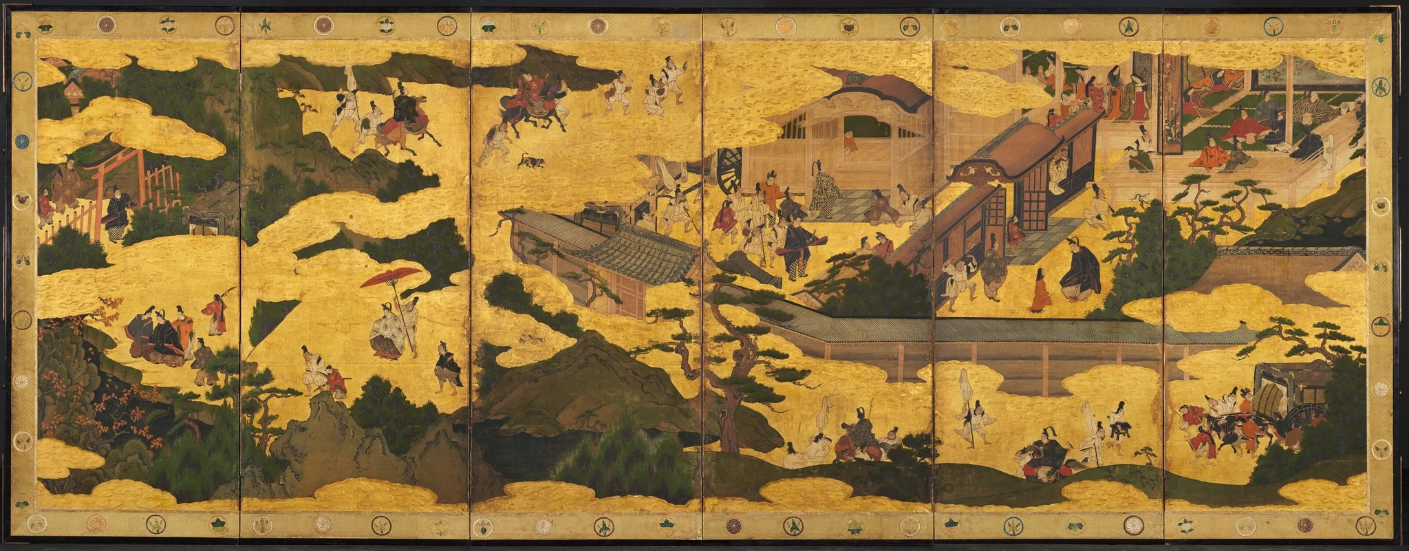 Scenes from the Tales of Ise, detail