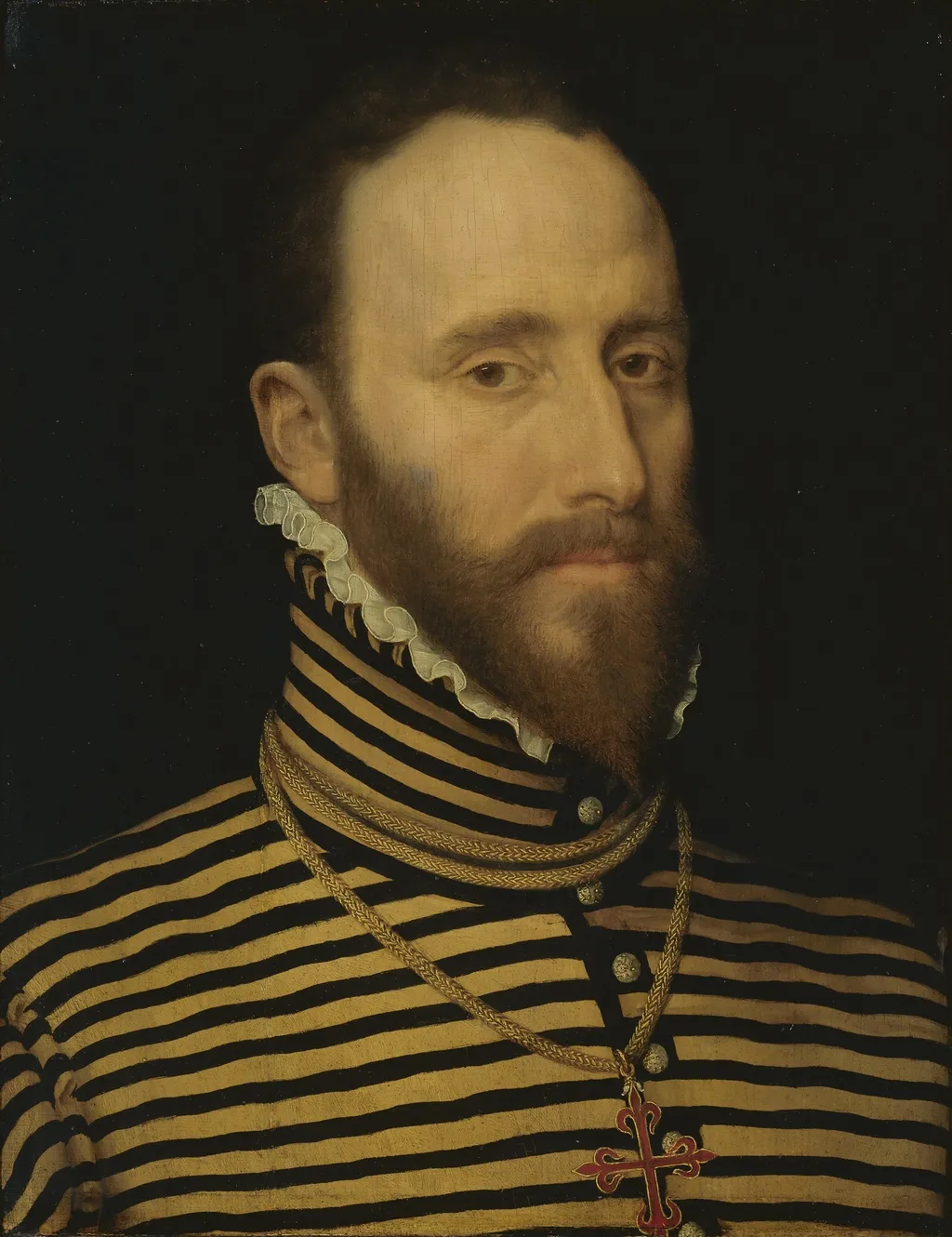 Portrait of a Knight of the Order of Calatrava, probably of the Sorias or Soreau Lineage (Sorel), by Frans Pourbus the Elder, oil, 1568