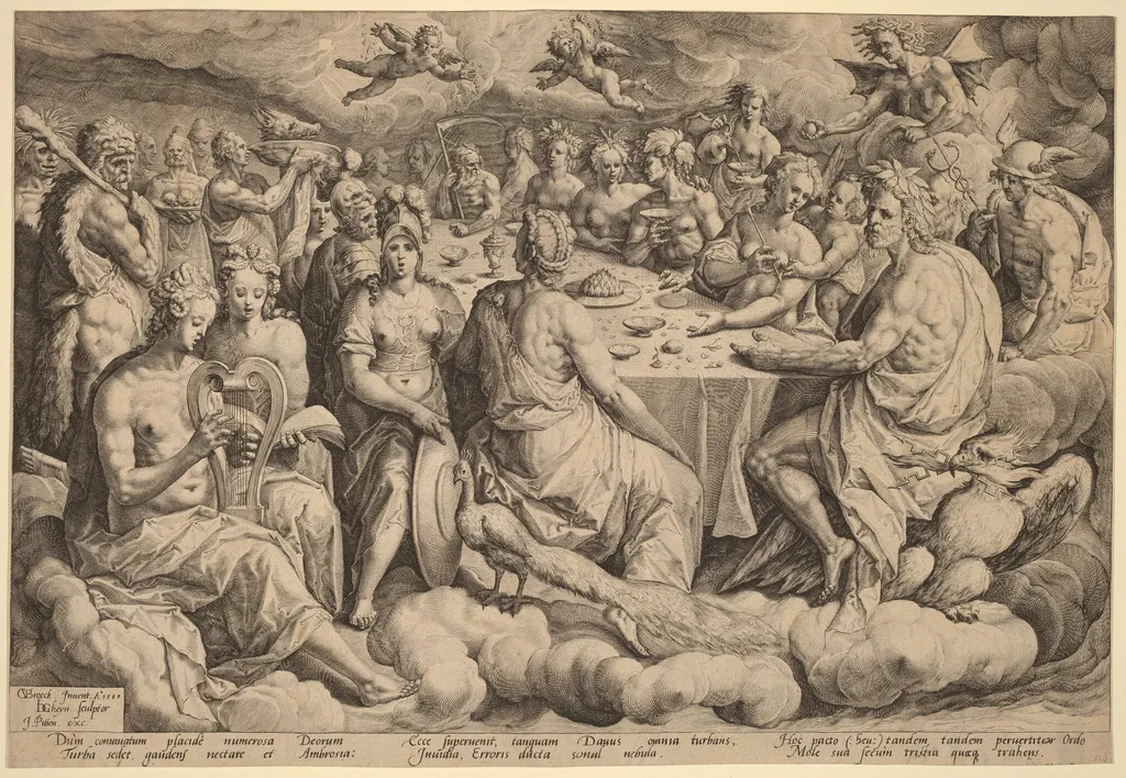 Banquet of the Gods at the Wedding of Peleus and Thetis, by Jacques de Gheyn II, ink, 1589