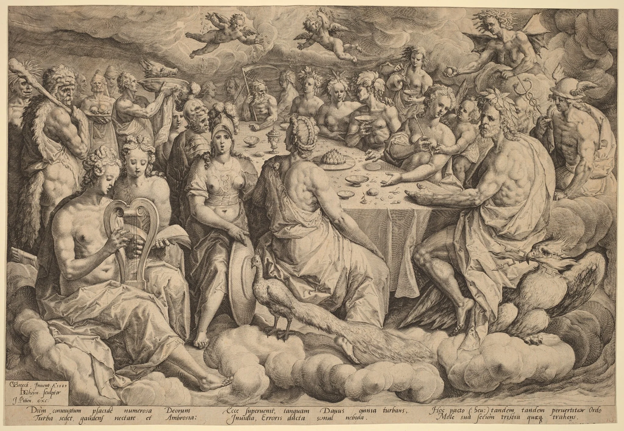 Banquet of the Gods at the Wedding of Peleus and Thetis, detail