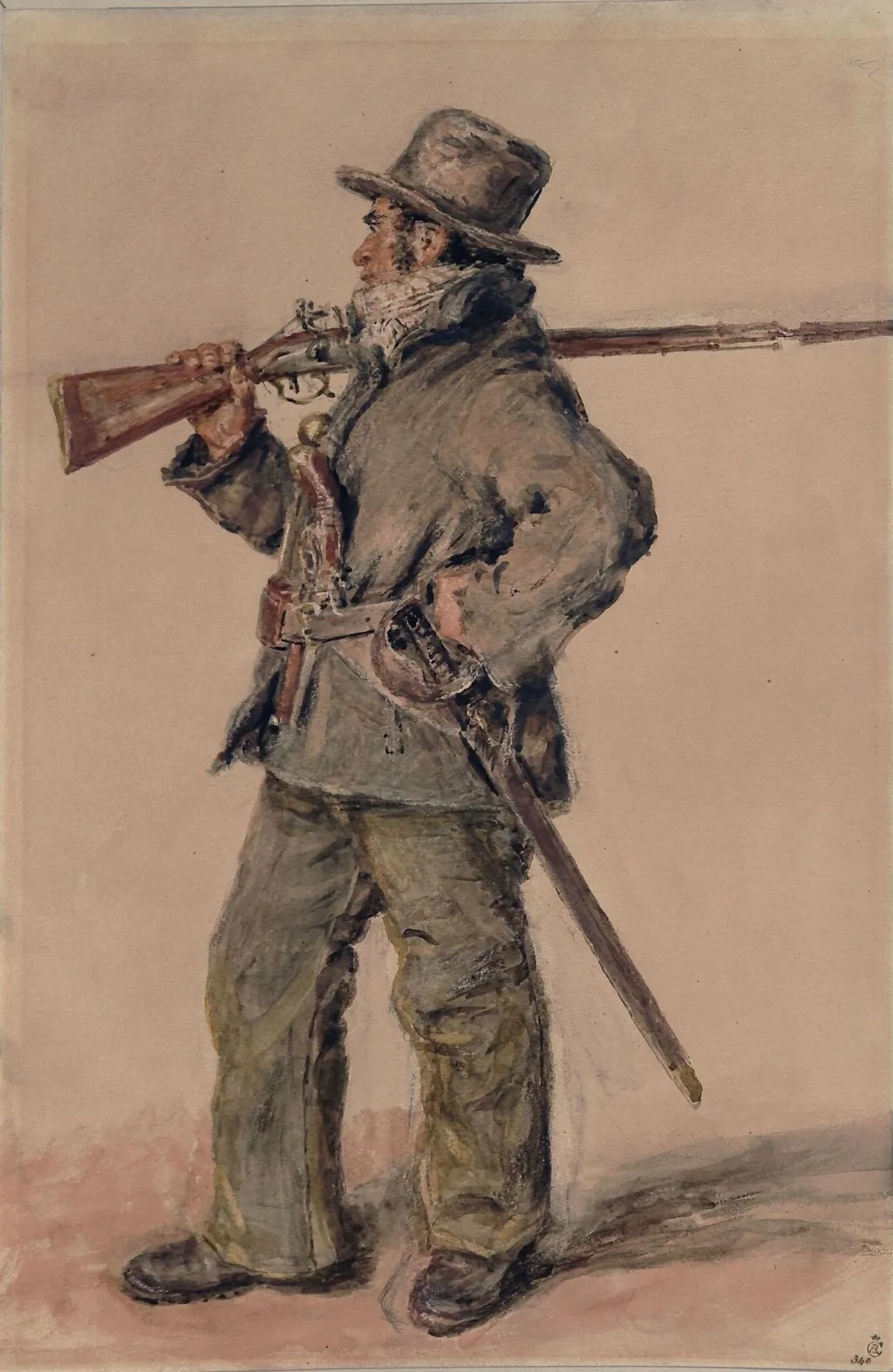 A Coast Guardsman, by William Henry Hunt, watercolor, 1850