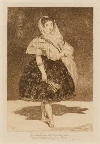 Lola de Valence, by Édouard Manet, ink, 1862