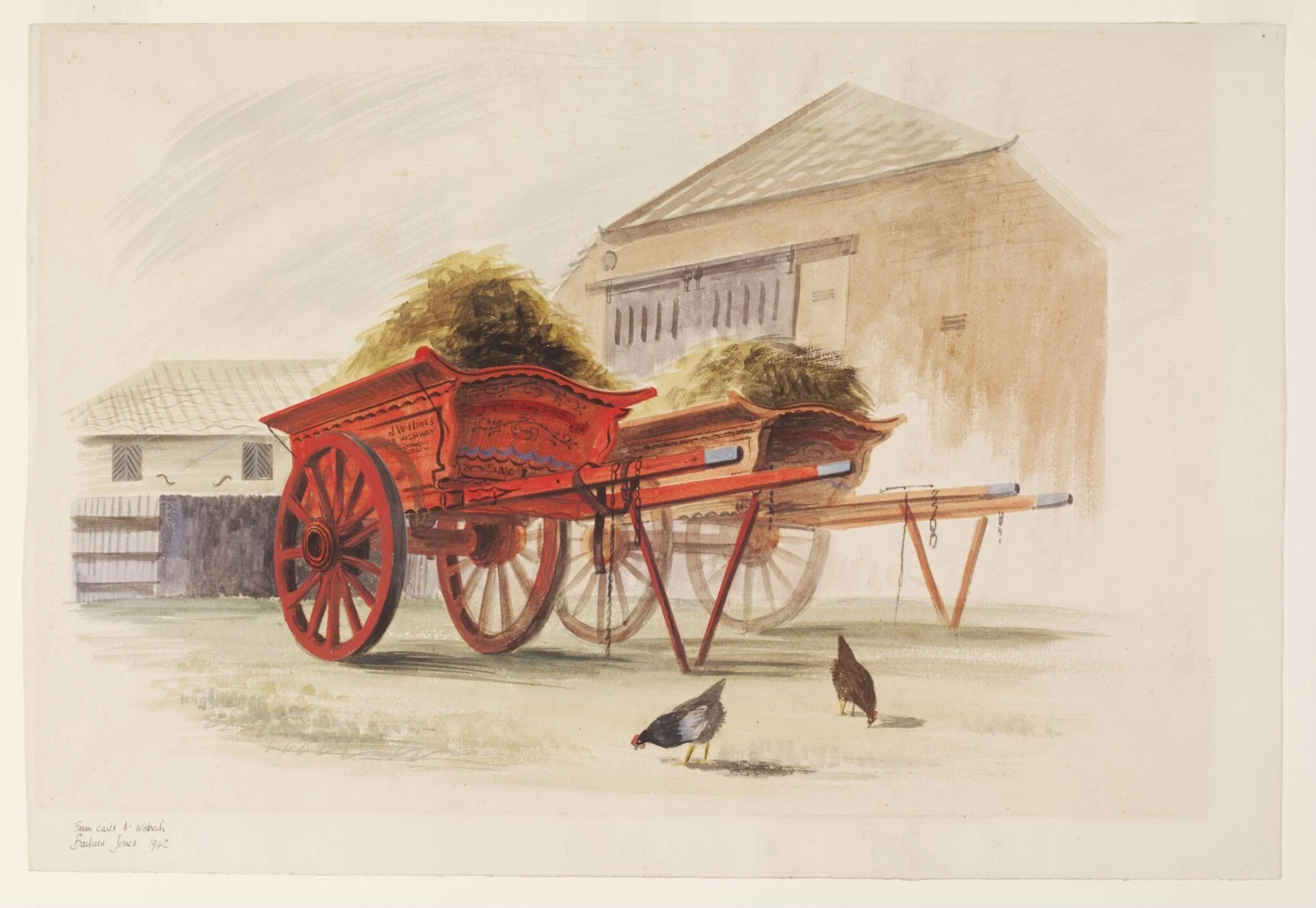 Farm carts, Near Wisbech, detail