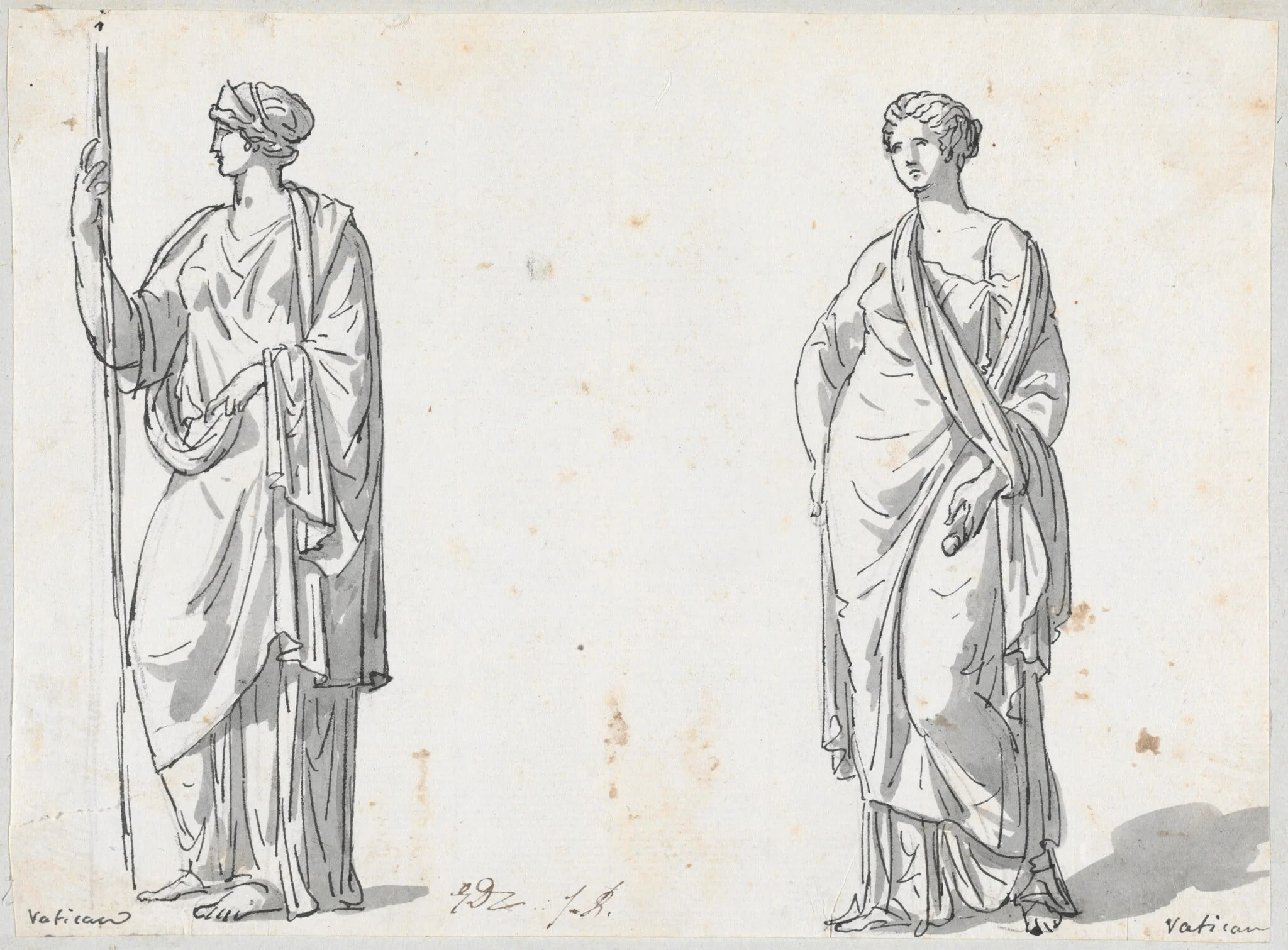 Hera and Ceres, from the Vatican, detail