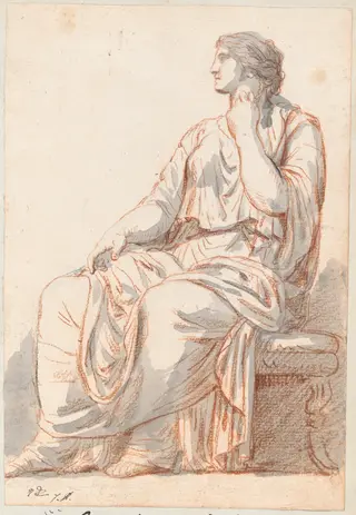 Faustine, by Jacques-Louis David, graphite, 1778