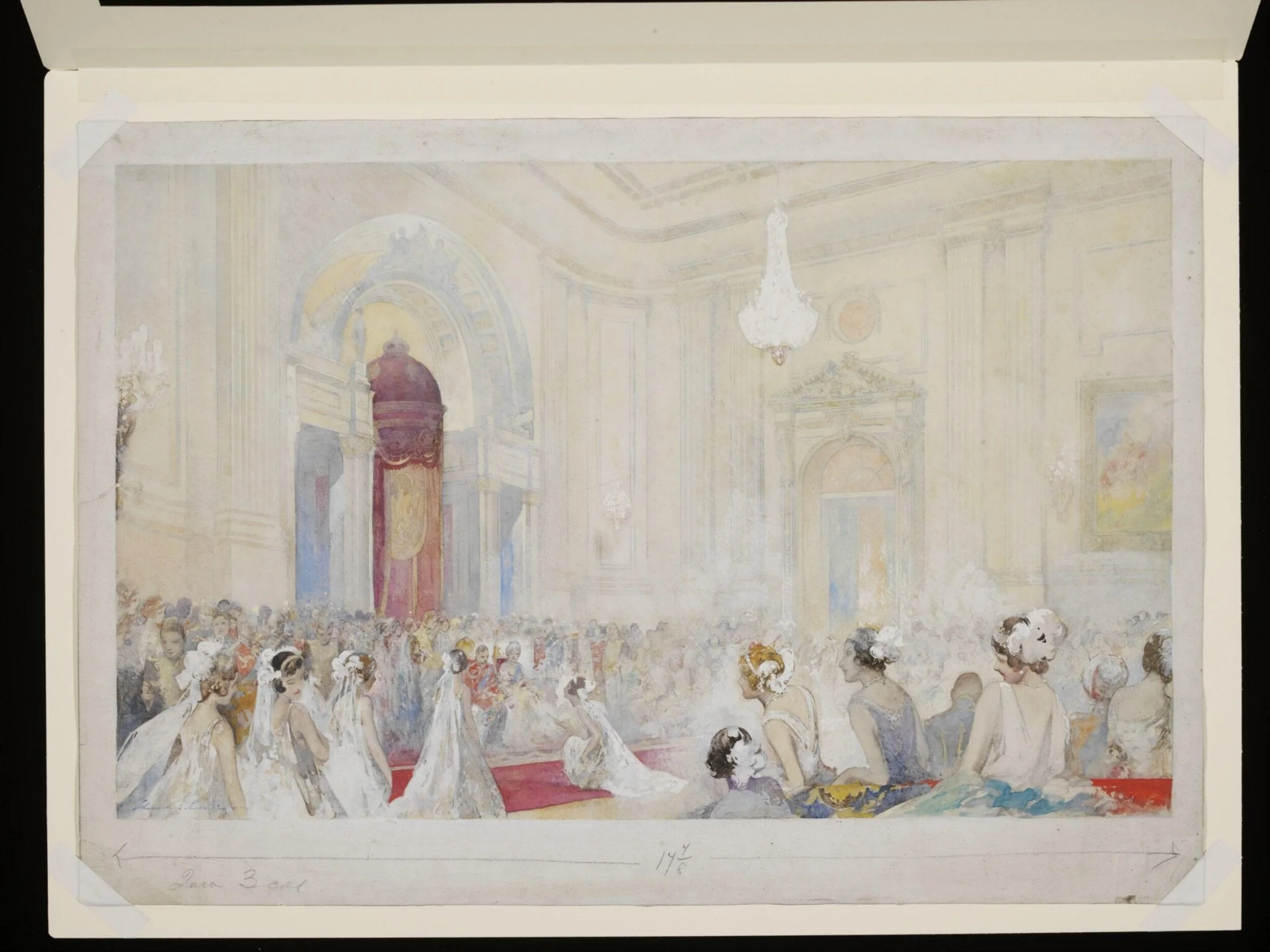 Presentation of debutantes at Buckingham Palace, detail