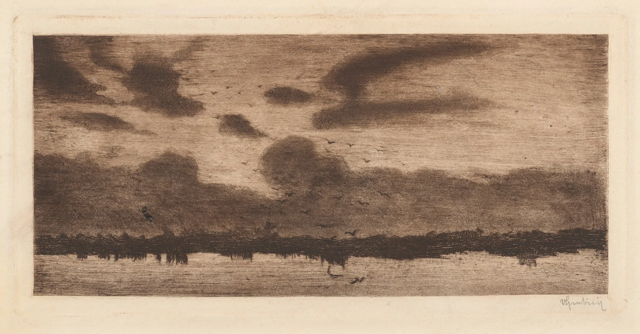 Coastal View (A Foreboding of Sadness), detail