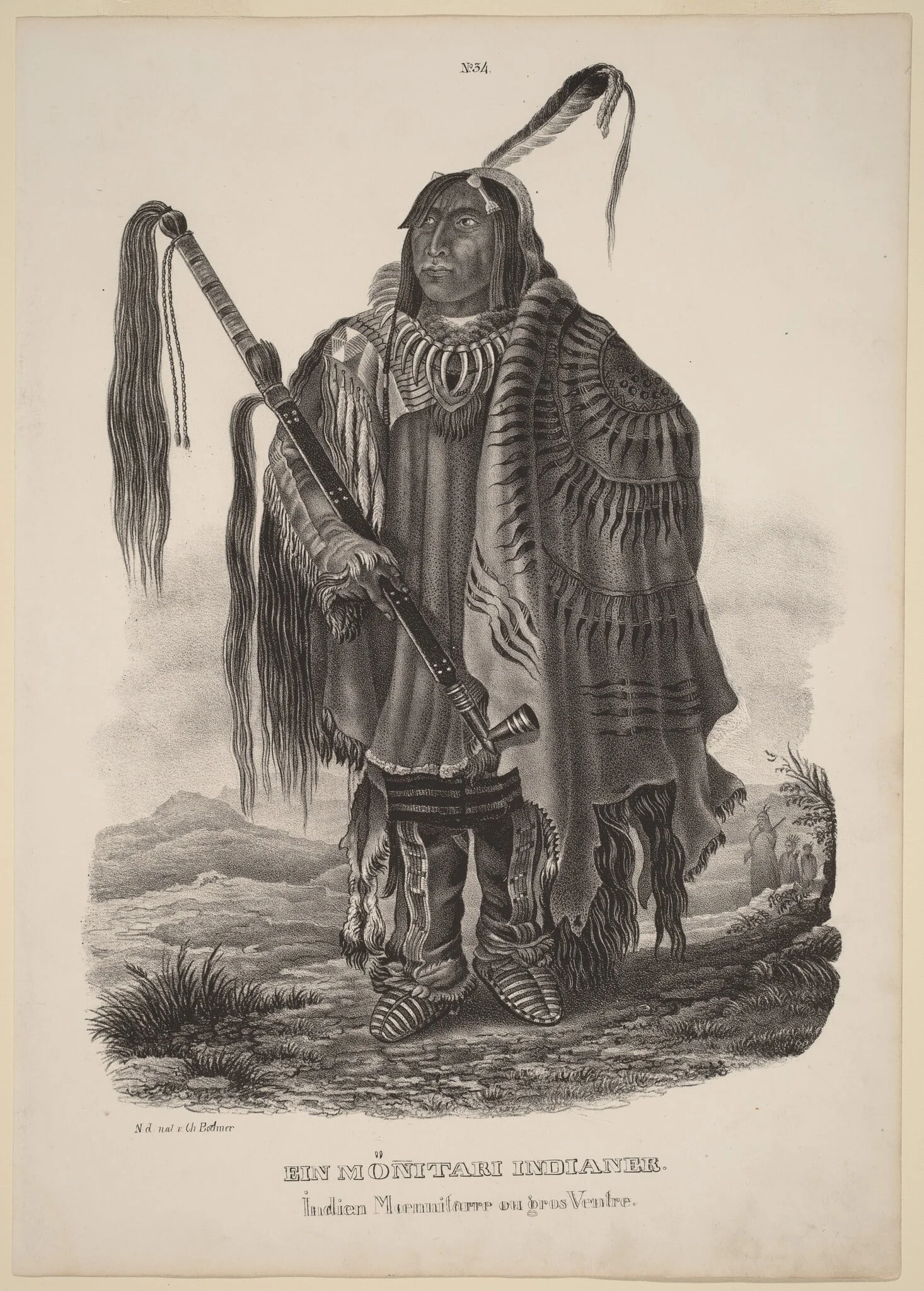 Ein Monitari Indianer, detail