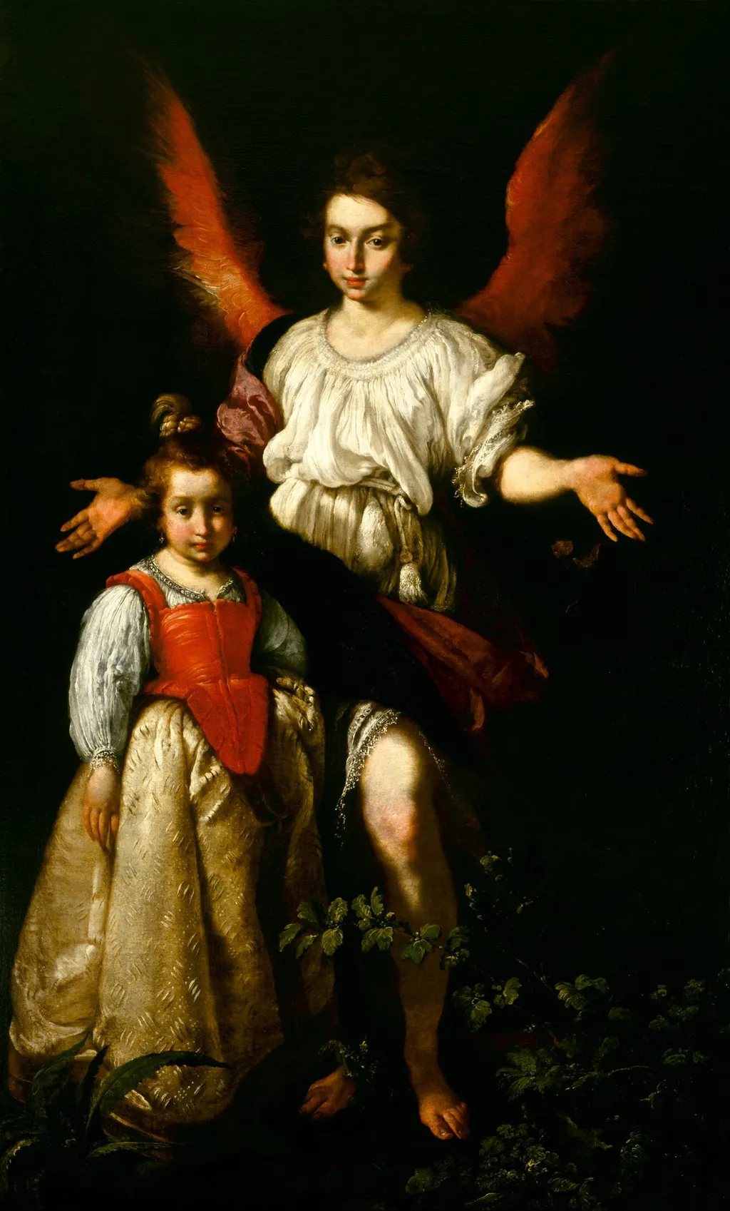 The Guardian Angel, by Bernardo Strozzi, oil, 1622