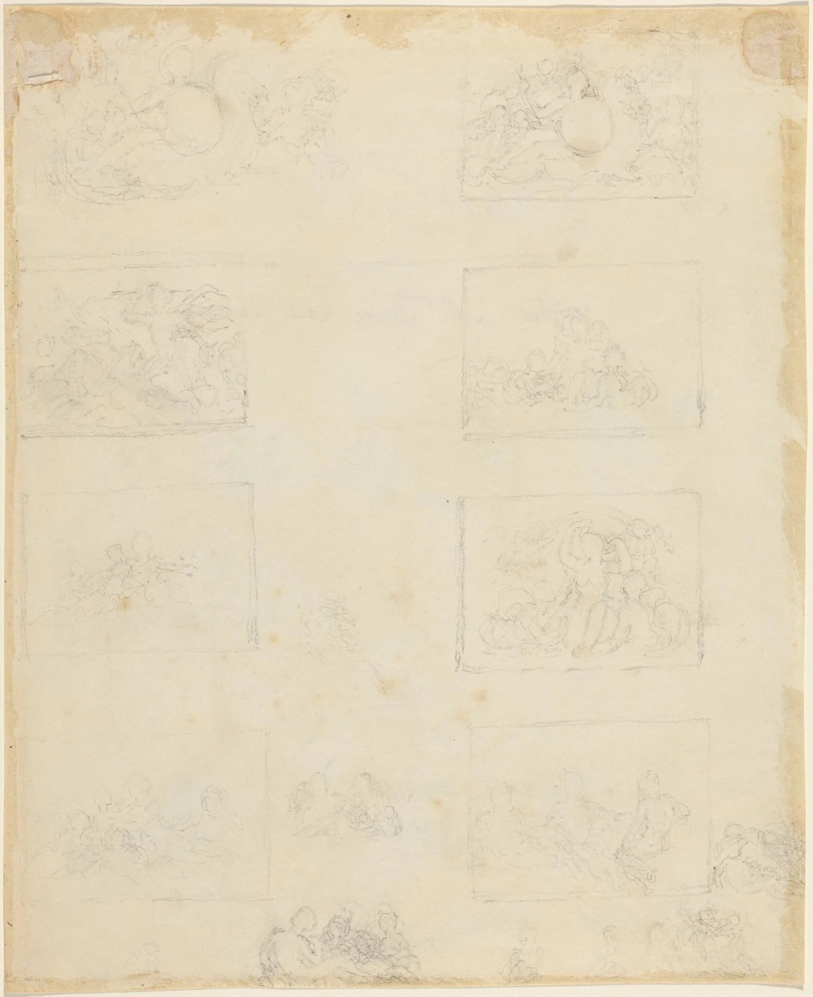 Sheet of Studies [recto and verso], detail