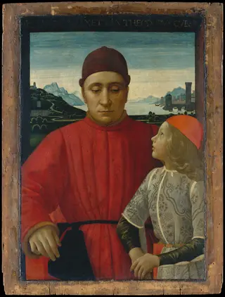 Francesco Sassetti and His Son Teodoro, by Domenico Ghirlandaio, tempera, 1494