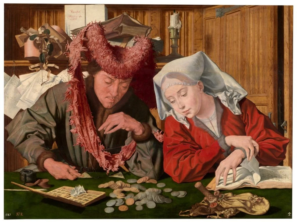 The Moneychanger and his Wife, detail