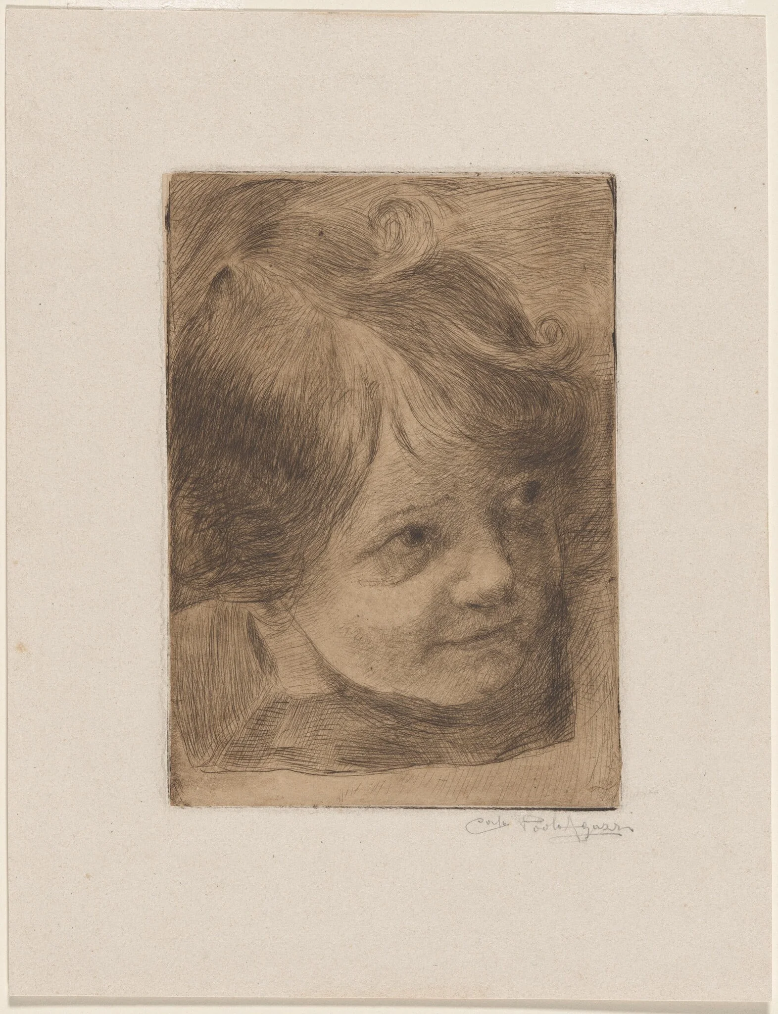 Little Girl Smiling, detail