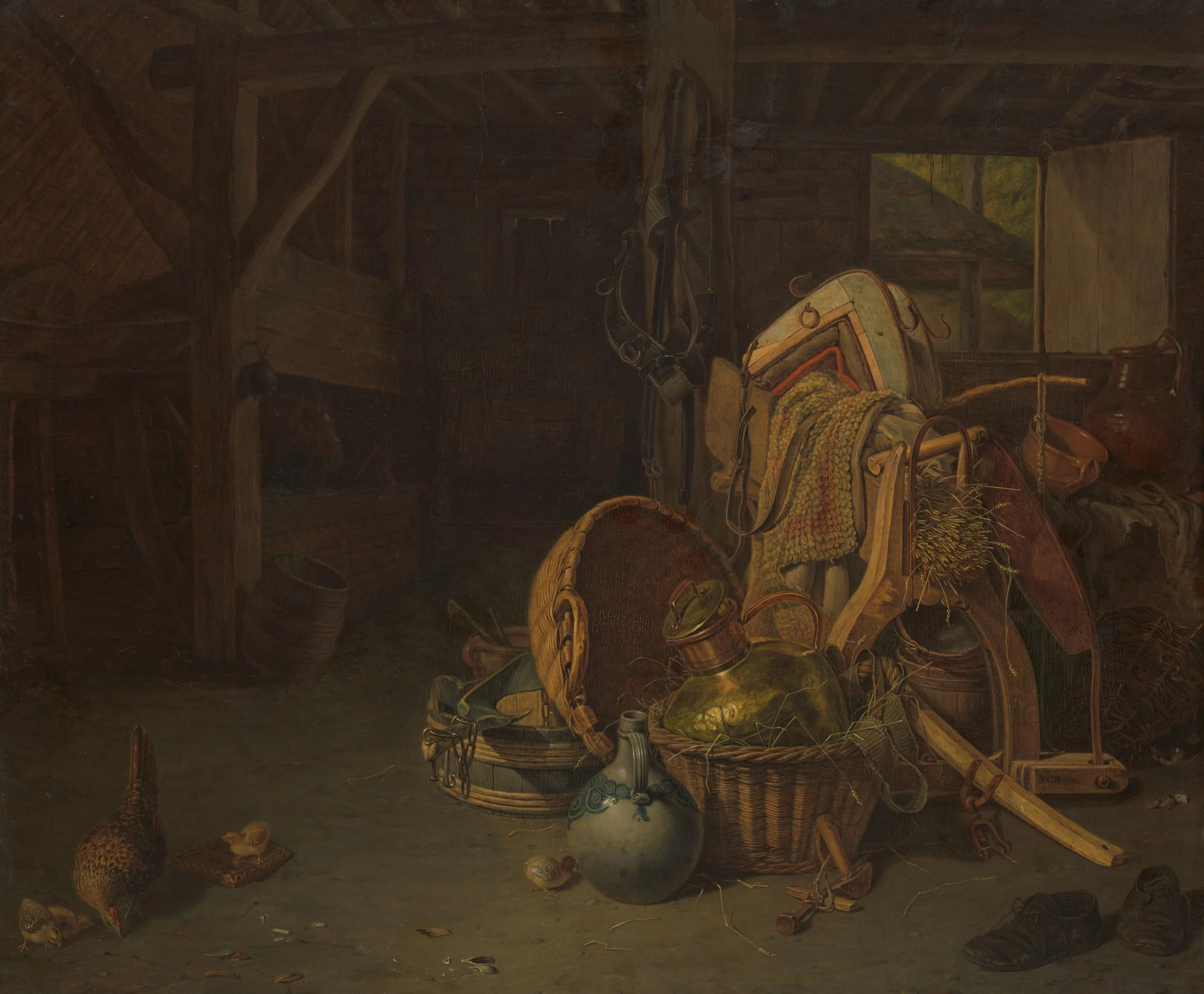 Still Life in a Stable, detail
